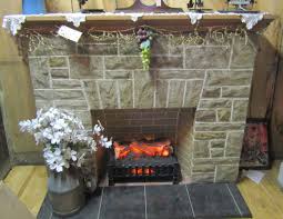 Stone Look Fireplace With Electric