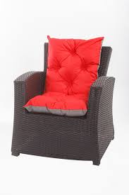 garden chair armchair cushion red