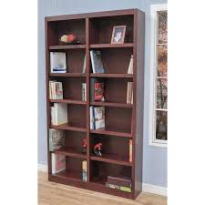 Cherry Wood 12 Shelf Standard Bookcase