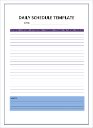 23 Printable Daily Schedule Templates Pdf Excel Word