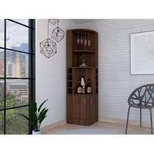 Make use of your corner space with a wooden liquor cabinet. Small Corner Liquor Cabinet Wayfair