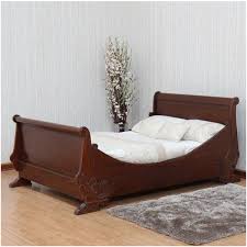 exotic carved sleigh bed mahogany