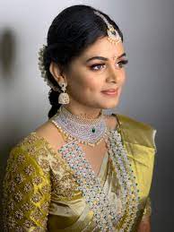south indian bride wearing dewy