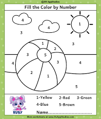 color by numbers worksheets and printables