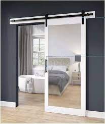 Modern Design Mirror Glass Barn Door