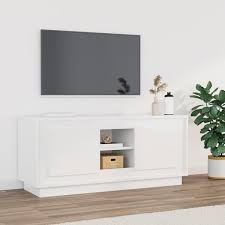 tv cabinet high gloss white 102x35x45