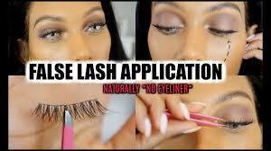 natural false lash application no