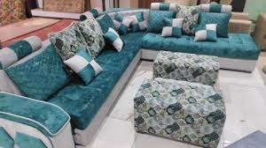 8 seater suede corner l shape sofa set