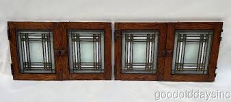 Crafts Stained Leaded Glass Cabinet