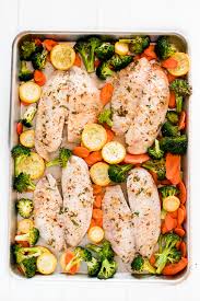 sheet pan baked tilapia and roasted