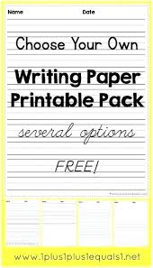 Free Printable Handwriting Paper For Kindergarten Choose Your Own