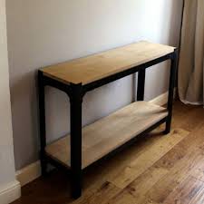 Wooden Console Table With Shelf Storage