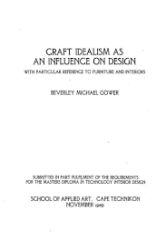 craft idealism as an influence on