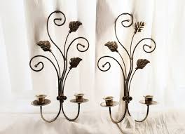 Mid Century Wall Sconces Candle Holders