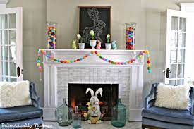 Pretty Easter Mantel Decorations