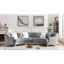 polyester curved sectional sofa