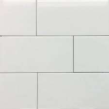 glossy rectangular ceramic white wall