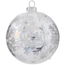 Iridescent Snowflakes Ball Ornament
