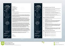 Vector Minimalist Creative Cover Letter And One Page Resume