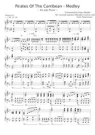 Catalog sku number of the notation is 287324. Pirates Of The Caribbean Medley Sheet Music For Piano Solo Musescore Com