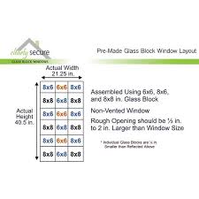 Non Vented Glass Block Window 2242sic