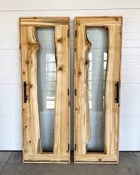 Live Edge Sauna Door Glass Sauna Door