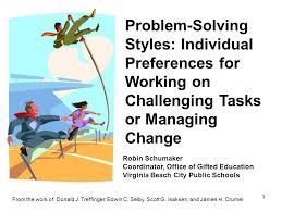 Isaksen & treffinger (1987) discovered that the new process modifications supported the importance of flexibility in using the process, and reinforced movement away from the fixed, prescriptive run. Robin Schumaker Coordinator Office Of Gifted Education Ppt Video Online Download