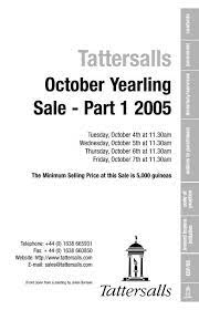Tattersalls October Yearling Sale - Part 1 2005