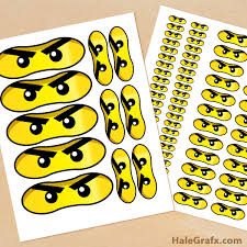 Hier muss man nur den text ausfüllen und die gelben augen aufkleben. Free Printable Lego Ninjago Eyes