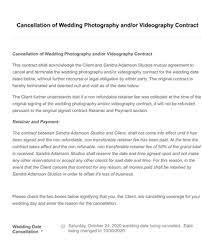wedding photography contract