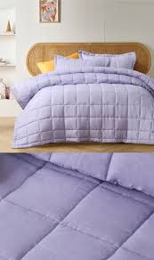 Lilac French Linen Coverlet Set Queen