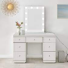 Drawer Dresser With Desktop Mirror