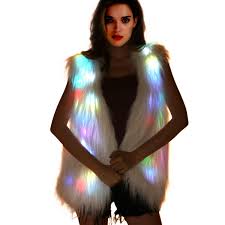 Light Up Jacket Women Faux Fur Coat Furr Buy Online In El Salvador At Desertcart