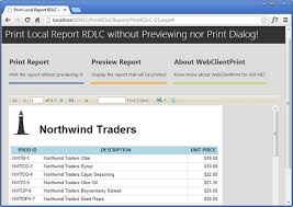 print an asp net local report rdlc