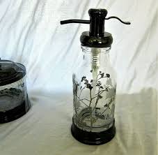 Glass Soap Dispenser Pump Bronze Black
