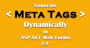 generate meta s dynamically in asp