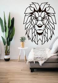 Wild Lion Metal Wall Art Size