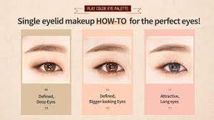 single eyelid makeup how to for