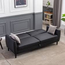 folding sleeper sofa bed convertible pu