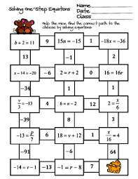 solving one step equations maze from