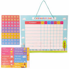 Hot Selling 17 Chores 60 Magnetic Stars Good Behavior Chart Magnetic Responsibility Chart For Wall Or Refrigerator Buy Wall Chart For Children