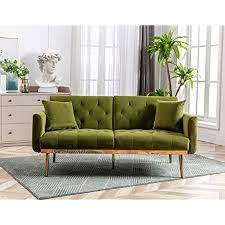 An Velvet Futon Sofa Bed With 3