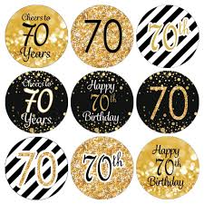 The secret to staying young? Black And Gold 70th Birthday Party Favor Stickers Distinctivs Party