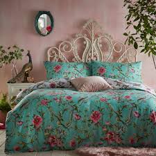 Chinoiserie Green Fl Duvet Cover