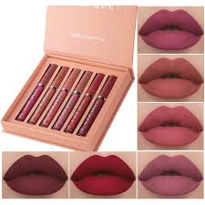 6 pcs matte liquid lipstick makeup set