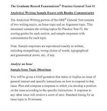 Gre essay samples pdf
