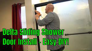 delta shower door install diy how to