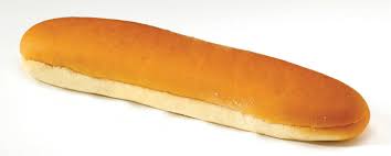 sliced foot long hot dog bun