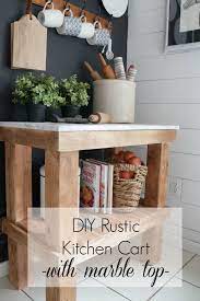 kitchen cart diy rustic cart with