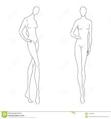 Women S Figure Sketch Different Poses Template For Drawing